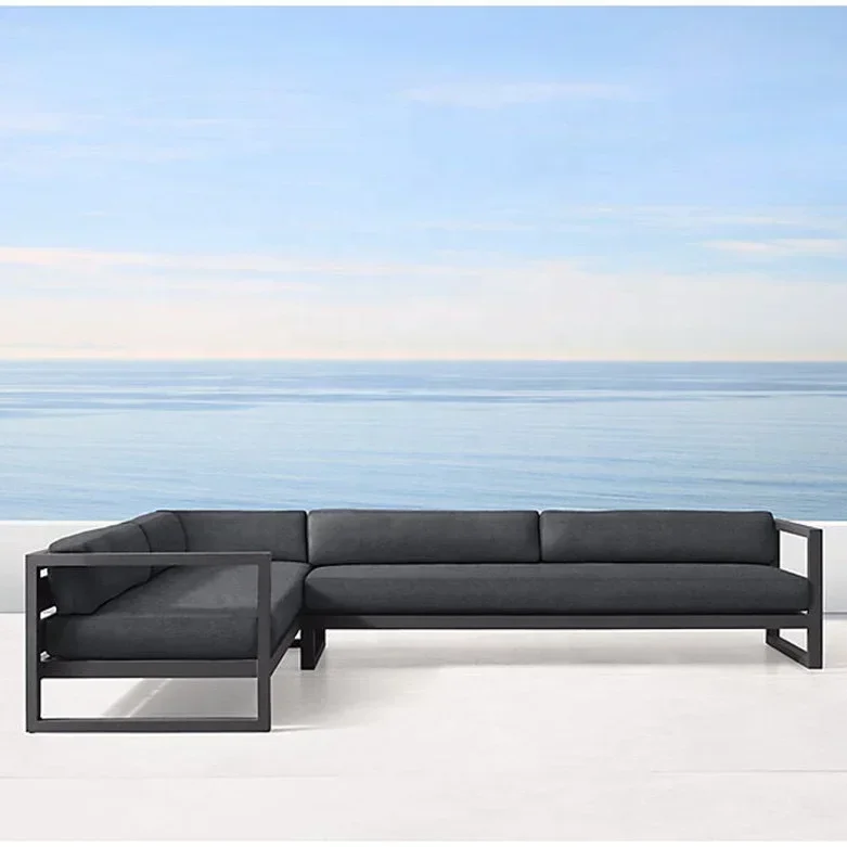Outdoor Furniture Set Sale - 高級パティオホテルデザイナーモダンガーデンレジャーモジュラーコーナー家具屋外ソファ、ホットセール中