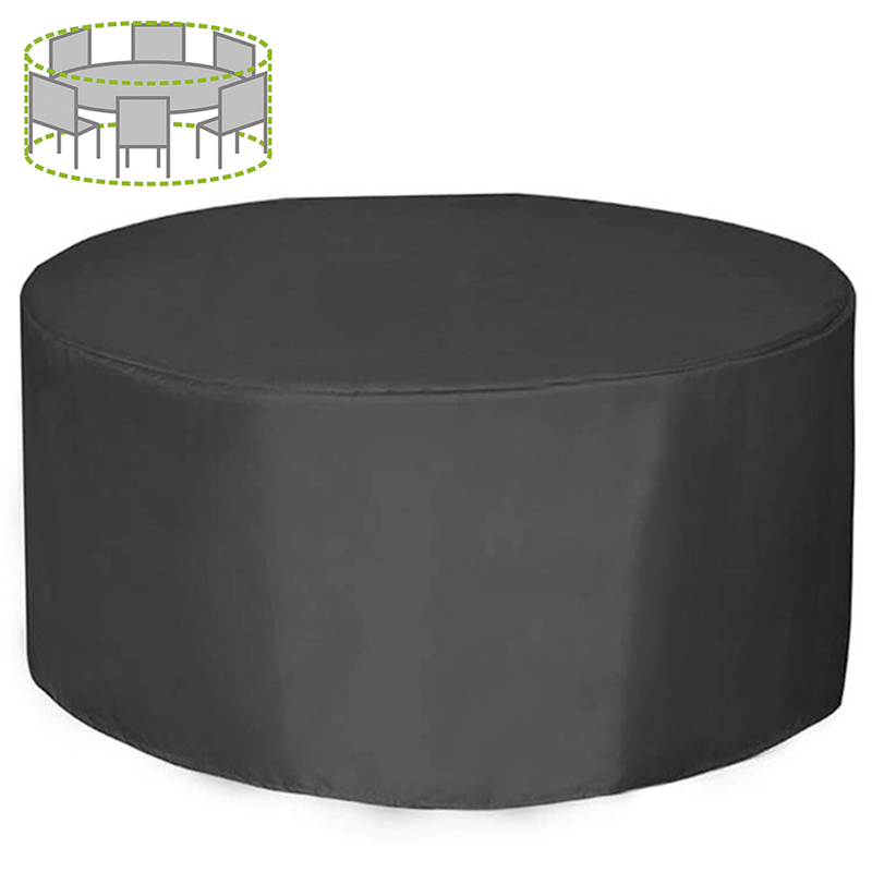 Outdoor Furniture Heavy - 12 サイズラウンド家具カバー 210D 高耐久パティオ家具カバー防水防塵屋外テーブル椅子保護カバー