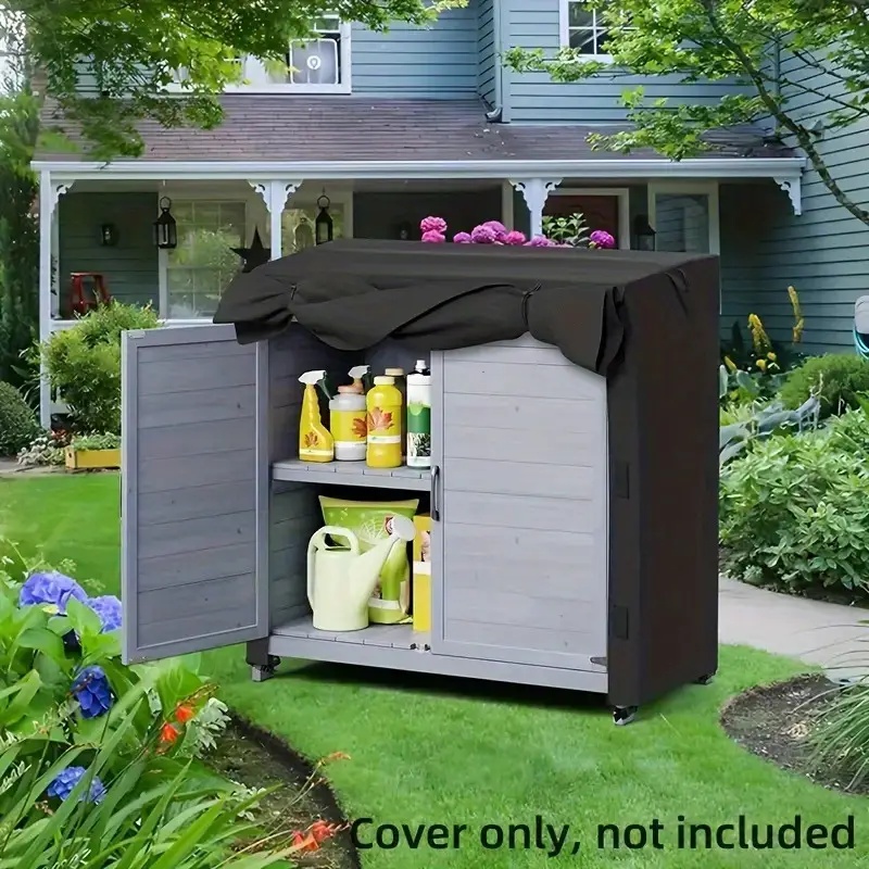 Outdoor Furniture Heavy - 耐久性のある防水キャビネットカバー、屋外収納ボックスプロテクター、屋外家具や収納ユニット用の頑丈な防水カバー