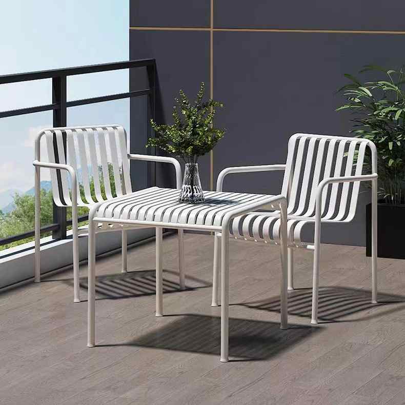 Outdoor Furniture Set Sale - 北欧風屋外家具 メタル製屋外コーヒーテーブルセット ホットセール ホワイト 防水 ガーデン＆チェア