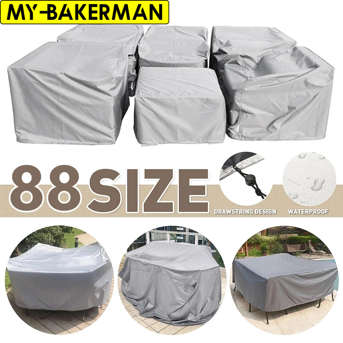 Outdoor Furniture Set Sale - パティオ家具カバー防水、パティオ家具セットカバー屋外セクショナルソファセットカバー、パティオテーブルと椅子セットカバー
