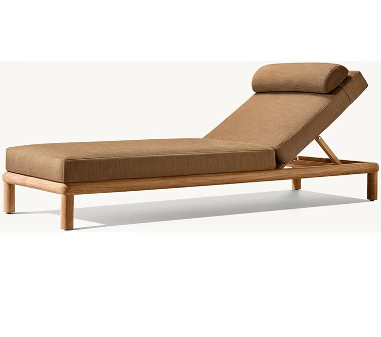 Outdoor Furniture Prices - 最安値の無垢材屋外ヴィラ用家具、スタイリッシュなサンラウンジャー