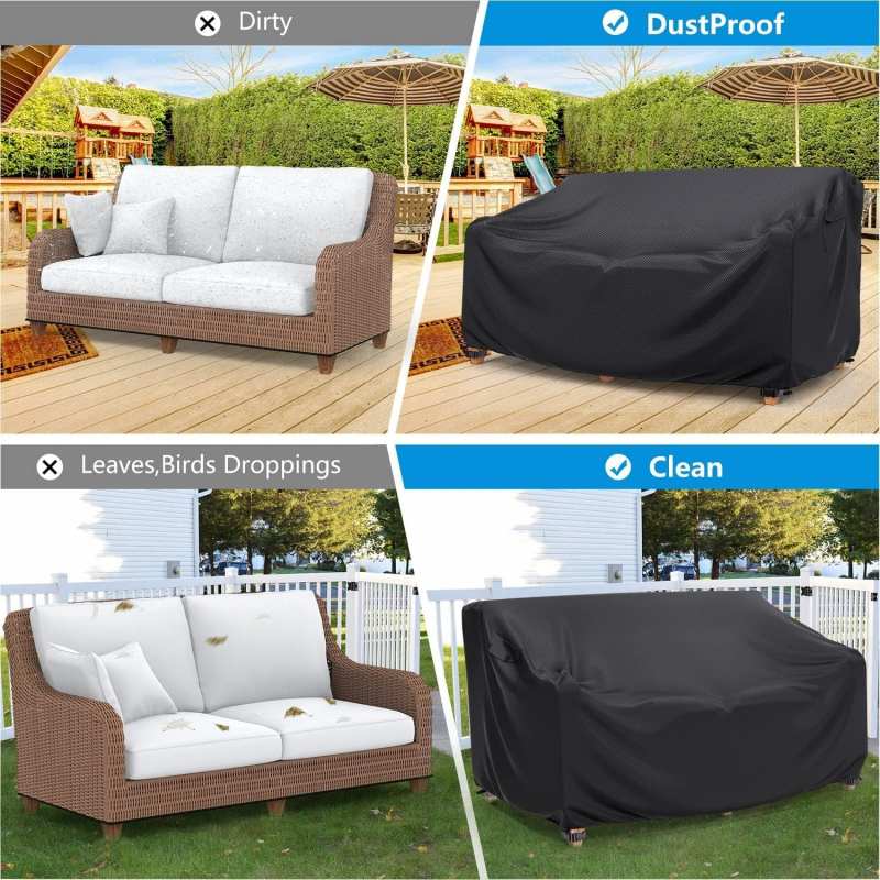 10サイズの頑丈な屋外用ダブルソファカバー、全天候型テラス家 - Outdoor Furniture Heavy のレビューと価格