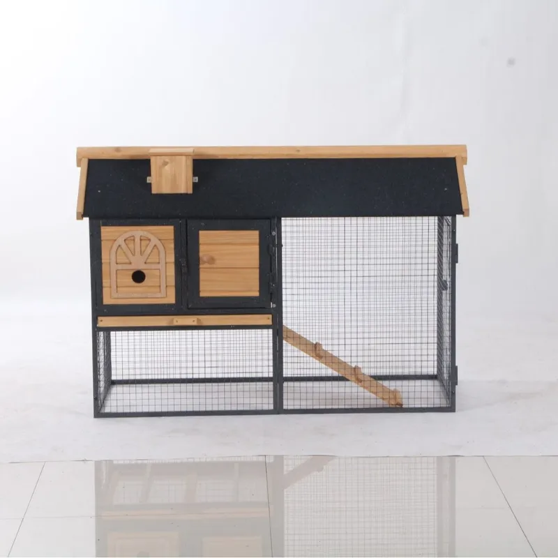 モダンなウサギ小屋、屋外用バニーケージ、取り外し可能なトレイ - Outdoor Furniture Yellow のレビューと価格