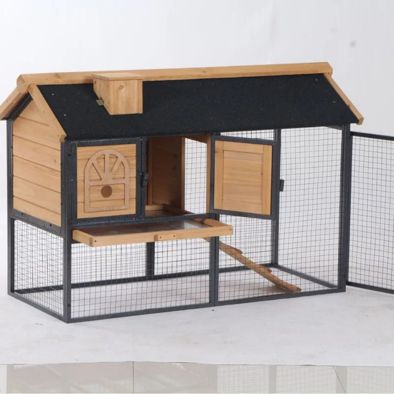 モダンなウサギ小屋、屋外用バニーケージ、取り外し可能なトレイ - Outdoor Furniture Yellow のレビューと価格