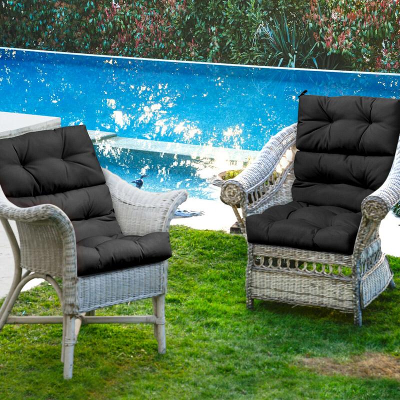 タフテッド屋外パティオチェアクッション、織りスエードベッドフ - Outdoor Furniture Cushions 22 X 22 のレビューと価格