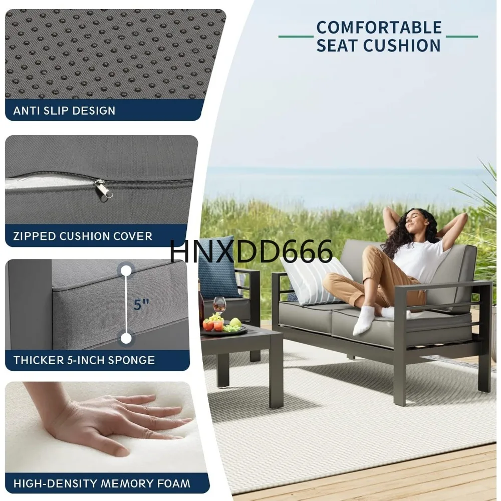 ファイヤーピットテーブル付きパティオ家具セット、6点セットア - Outdoor Furniture With Fire Pit のレビューと価格