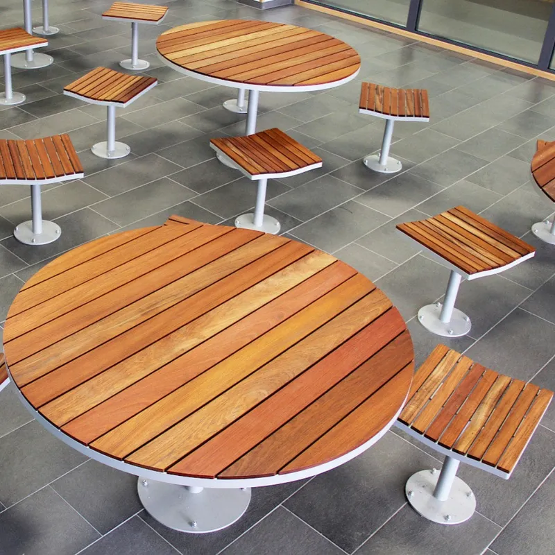 屋外公園用テーブルと椅子セット 木製レジャー組み合わせガーデ - Outdoor Furniture Yellow のレビューと価格