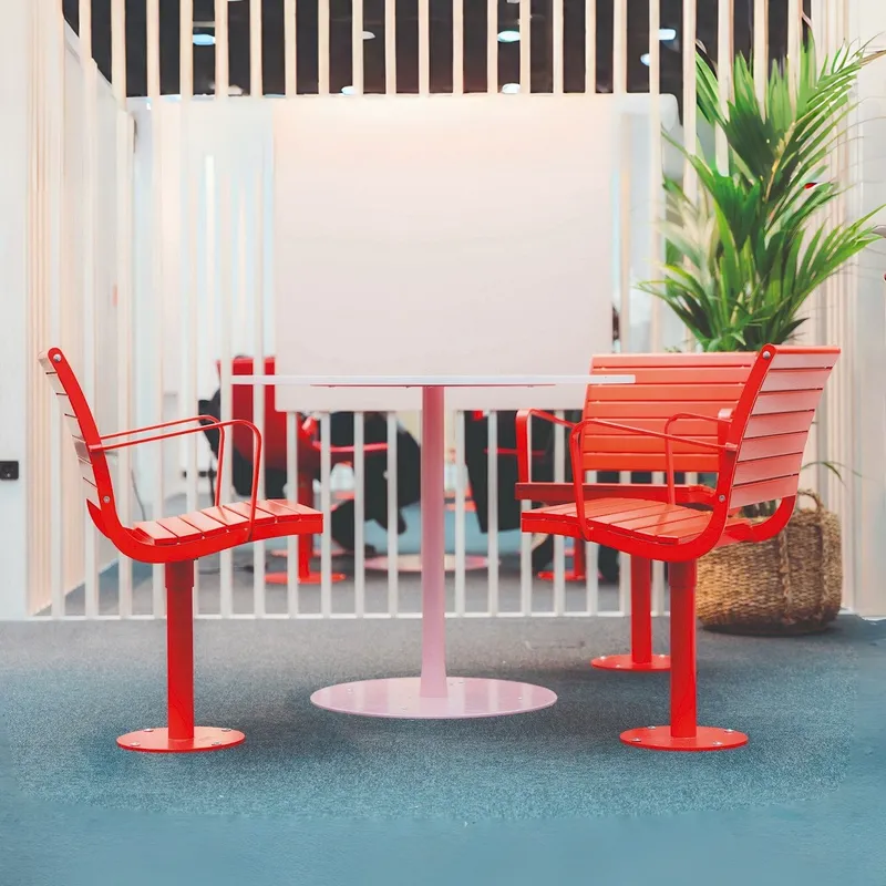 屋外公園用テーブルと椅子セット 木製レジャー組み合わせガーデ - Outdoor Furniture Yellow のレビューと価格