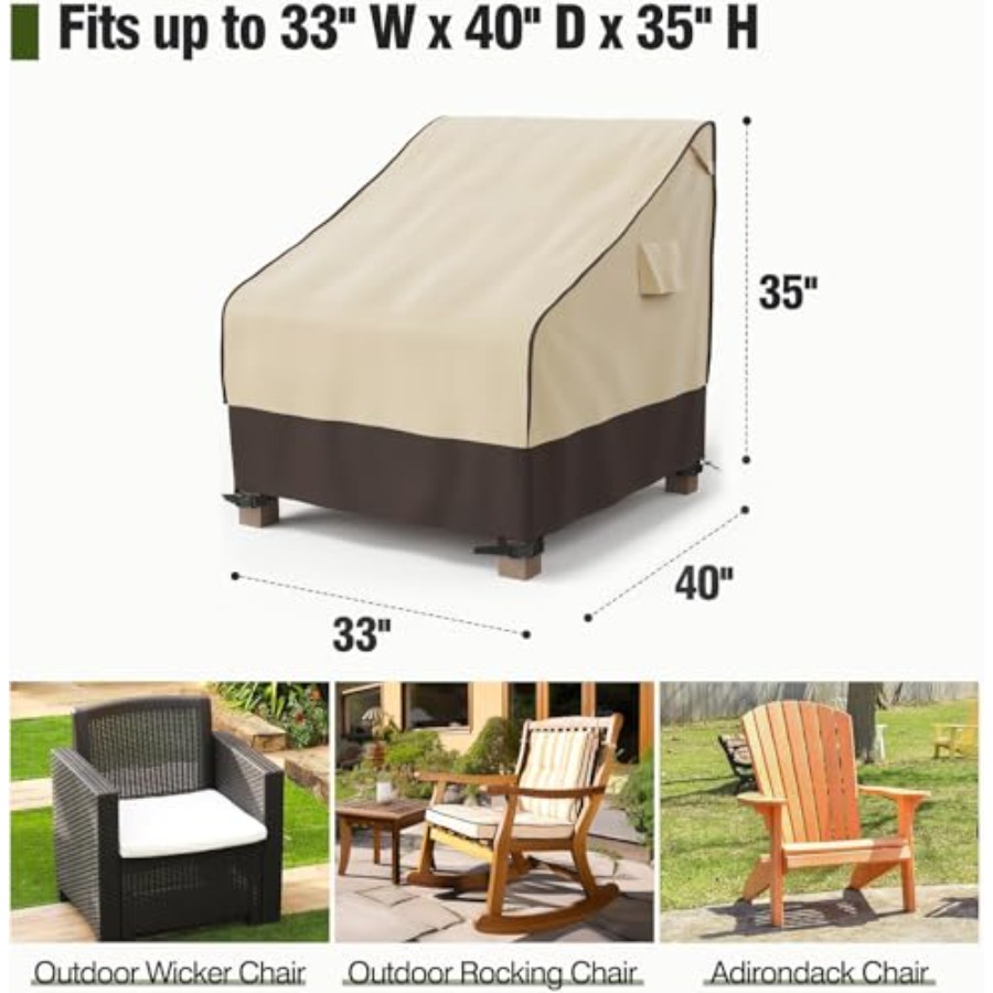 パティオチェアカバー 防水、紫外線耐性のある屋外芝生パティオ - Outdoor Furniture Heavy のレビューと価格