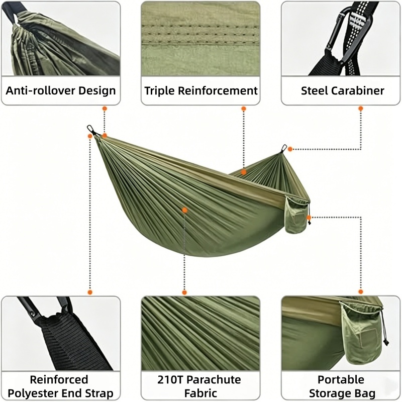 新しいタイプのアウトドアキャンプ用ハンモック、シングルまたは - Outdoor Furniture Types のレビューと価格