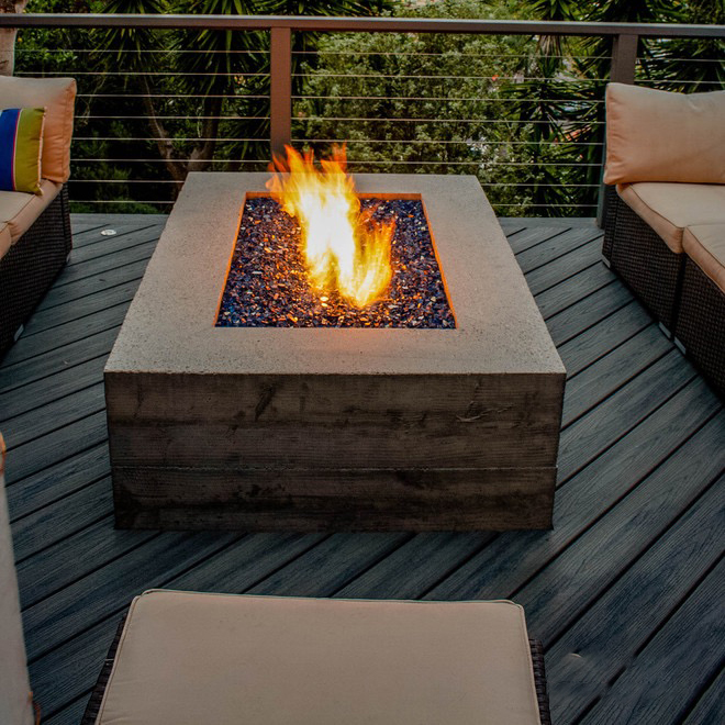 モダンなコルテン鋼製ファイヤープレイス、ガス式屋外家具セット - Outdoor Furniture With Fire Pit のレビューと価格