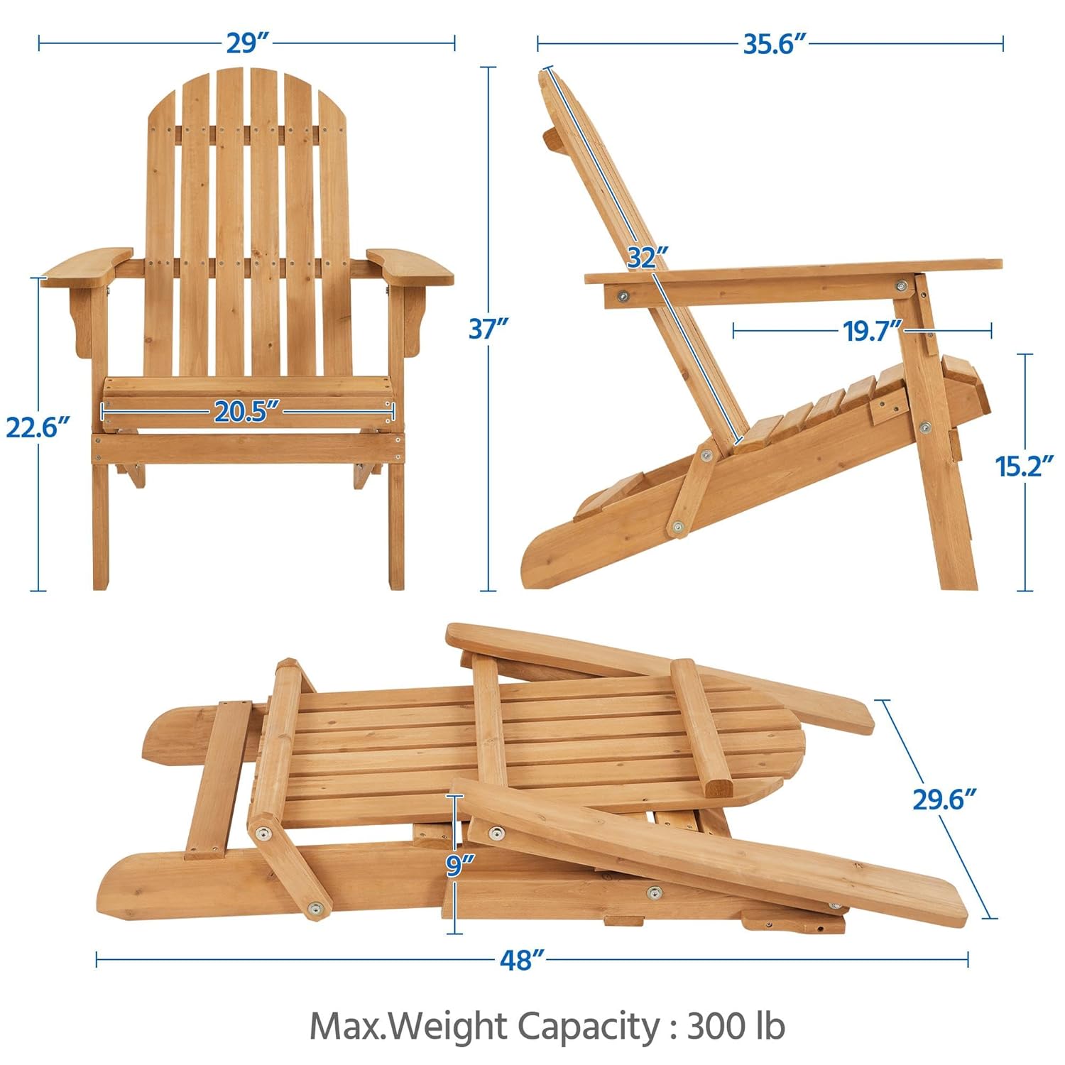 折りたたみ式アディロンダックチェア 2脚セット 屋外用、30 - Outdoor Furniture With Fire Pit のレビューと価格