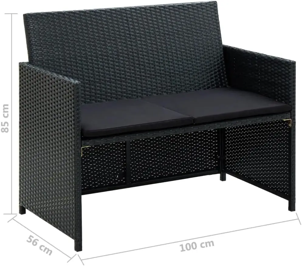 2人掛けガーデンソファ、取り外し可能なクッション付き、全天候 - Outdoor Furniture Cushions 22 X 22 のレビューと価格