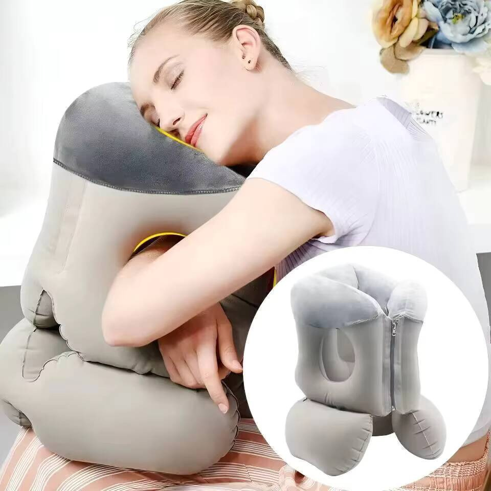 アップグレードされたインフレータブルエアクッション旅行枕ヘッ - Outdoor Furniture Pillows のレビューと価格