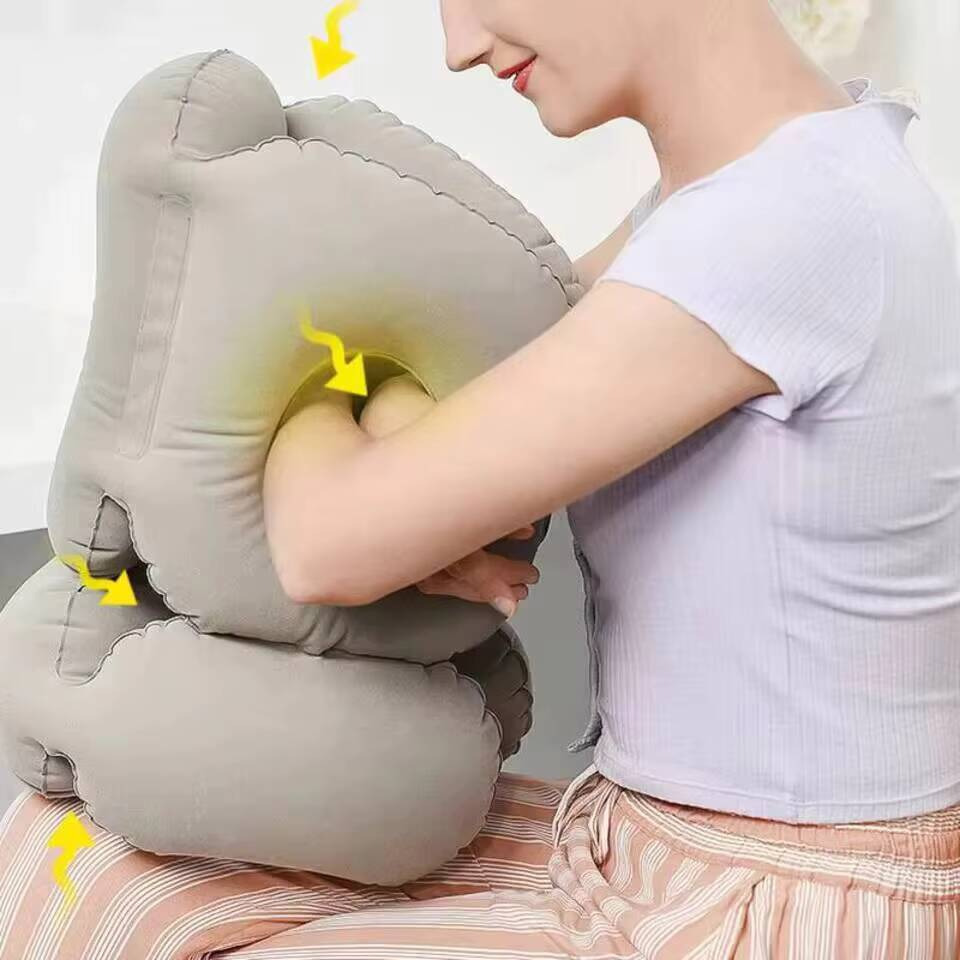 アップグレードされたインフレータブルエアクッション旅行枕ヘッ - Outdoor Furniture Pillows のレビューと価格