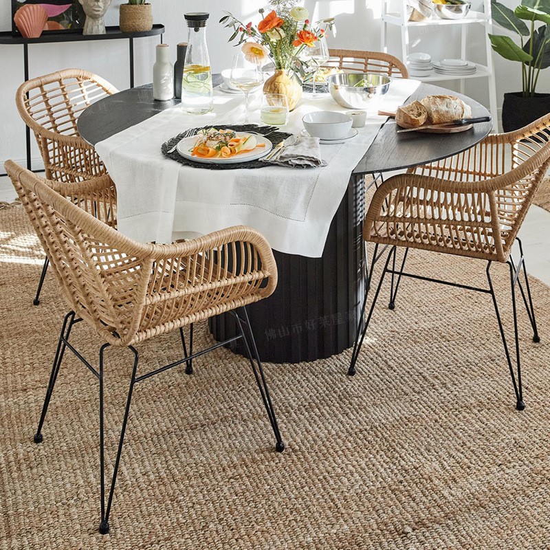 MOMO インス ラタン製 屋外バルコニー3点セット 鉄製編 - Outdoor Furniture Rh のレビューと価格