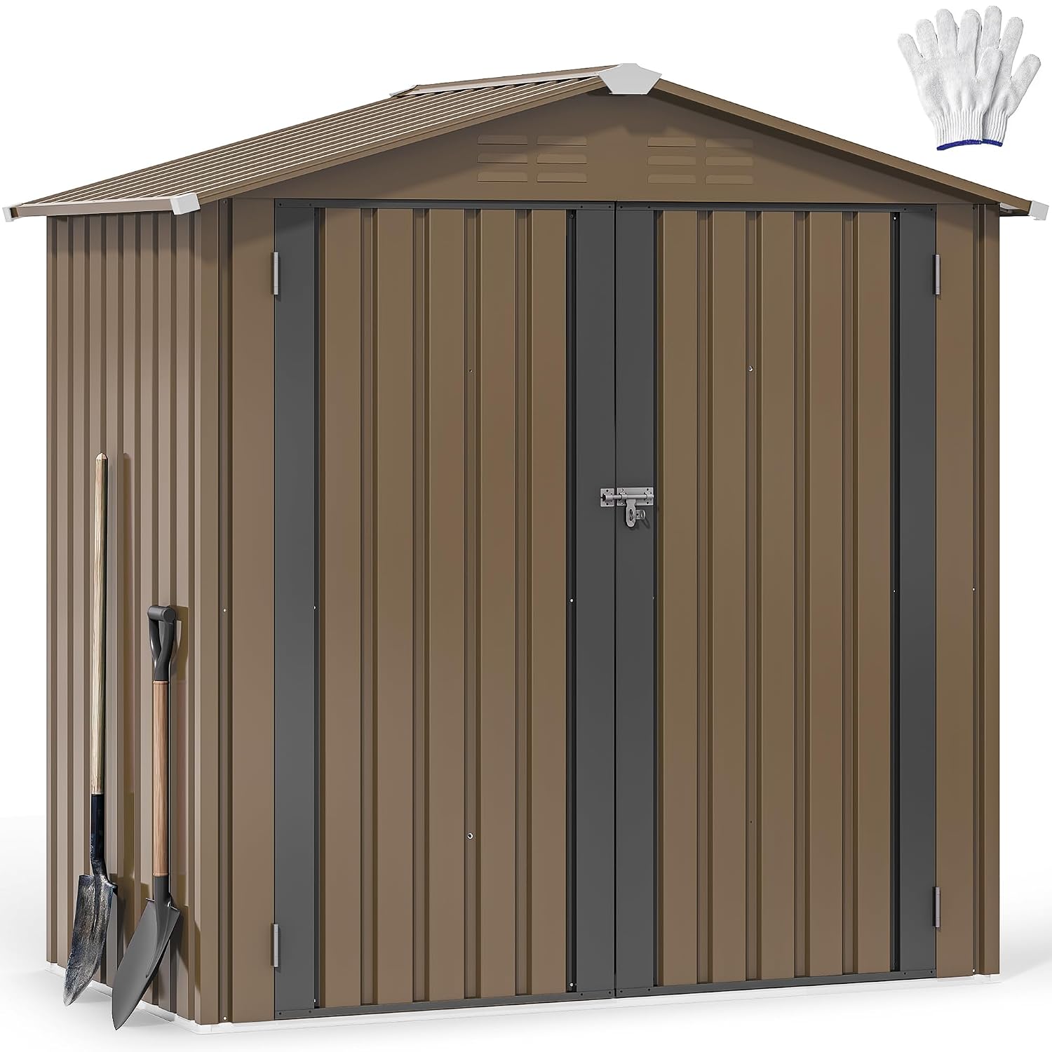 6x4フィートの金属製屋外収納庫、防水ツール小屋、頑丈な収納 - Outdoor Furniture Heavy のレビューと価格