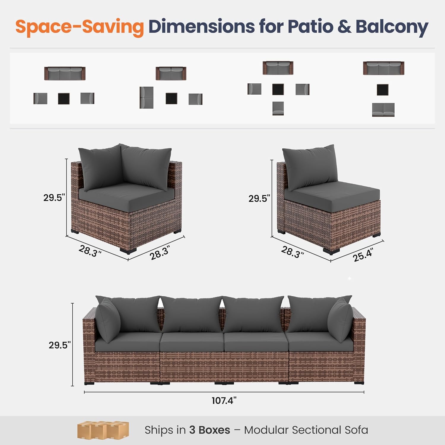 5ピース屋外用セクショナルソファセット、ファイヤーピットテー - Outdoor Furniture With Fire Pit のレビューと価格