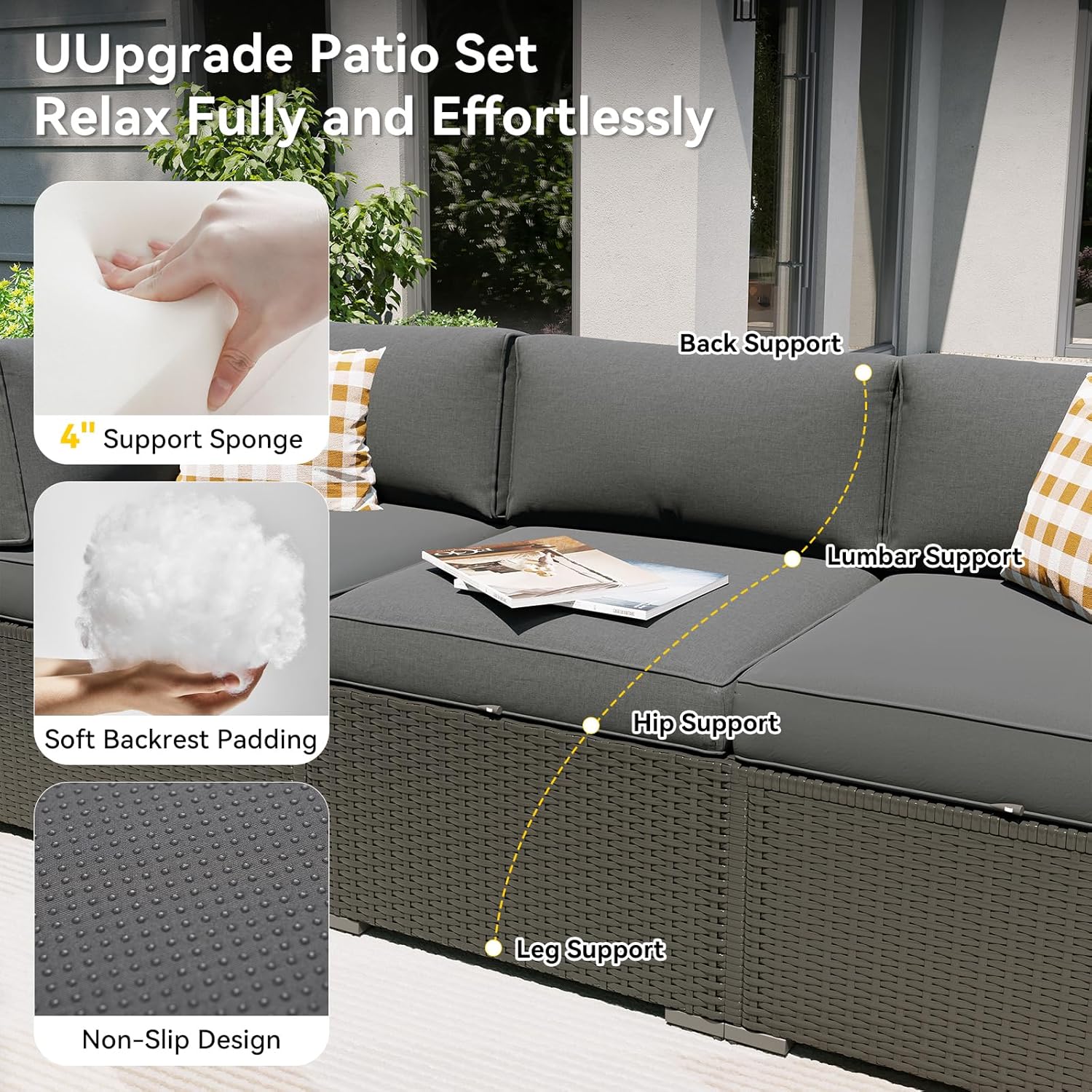 ファイヤーピットテーブル付きパティオ家具セット、8ピース屋外 - Outdoor Furniture With Fire Pit のレビューと価格