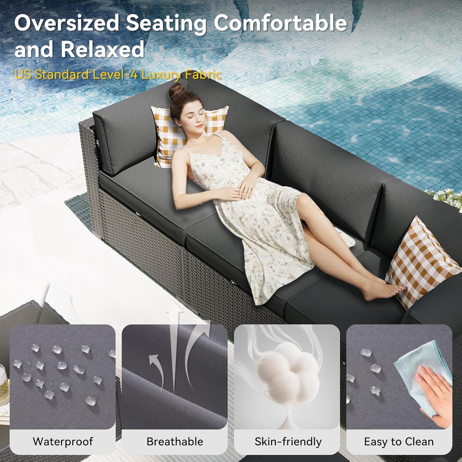 ファイヤーピットテーブル付きパティオ家具セット、8ピース屋外 - Outdoor Furniture With Fire Pit のレビューと価格