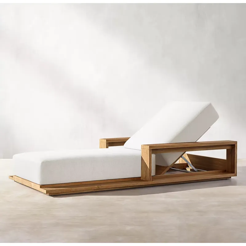 ホットセール ビーチサンベッド プール チーク材 ラウンジチ - Outdoor Furniture For Sale のレビューと価格