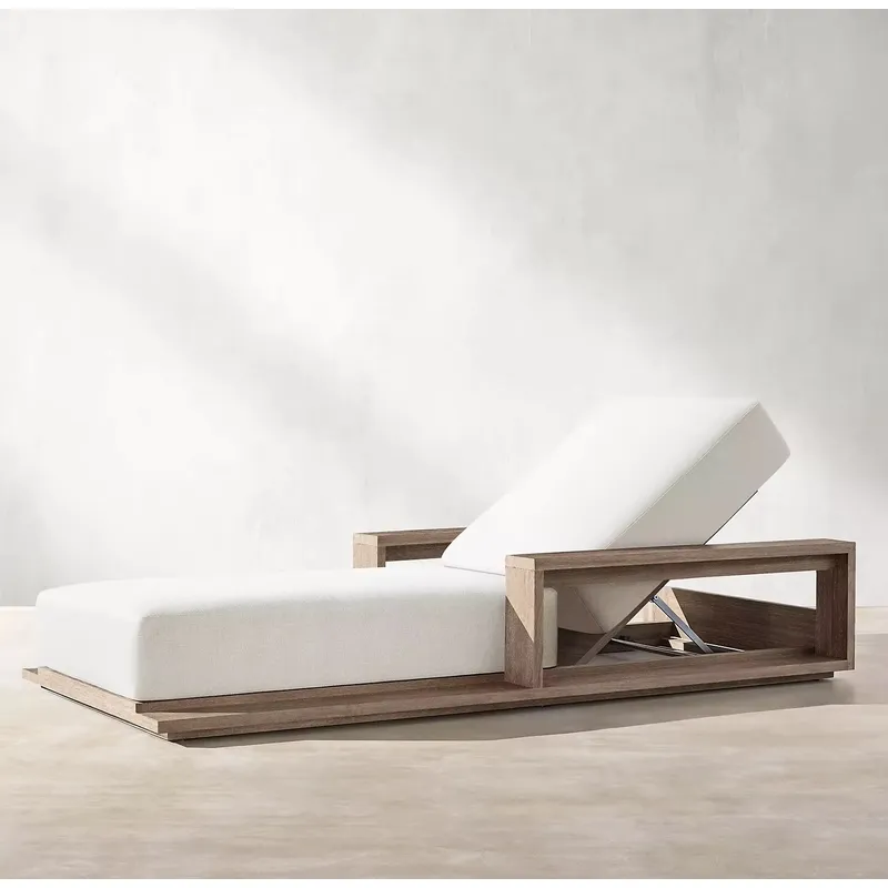 ホットセール ビーチサンベッド プール チーク材 ラウンジチ - Outdoor Furniture For Sale のレビューと価格