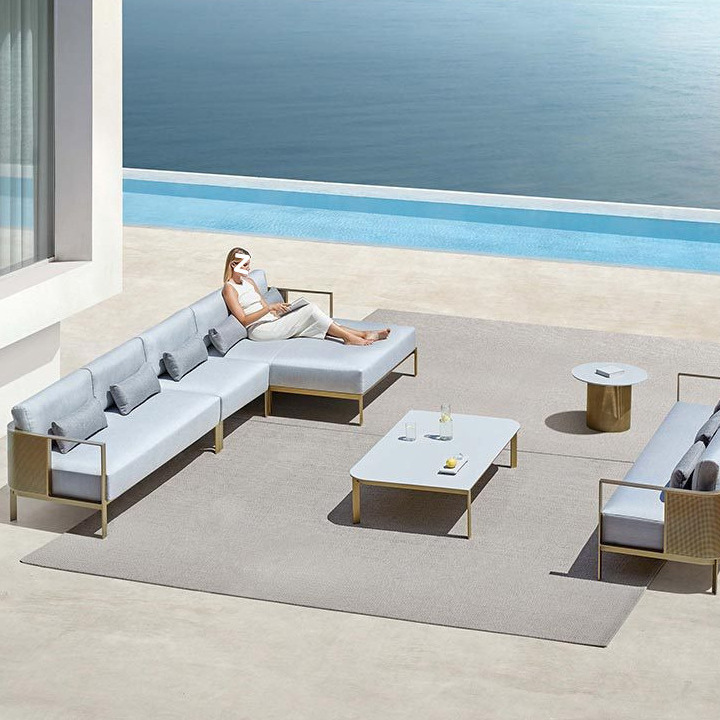屋外ステンレス製ソファテーブルと椅子 防水 ホテル屋外テラス - Outdoor Furniture For Sale のレビューと価格
