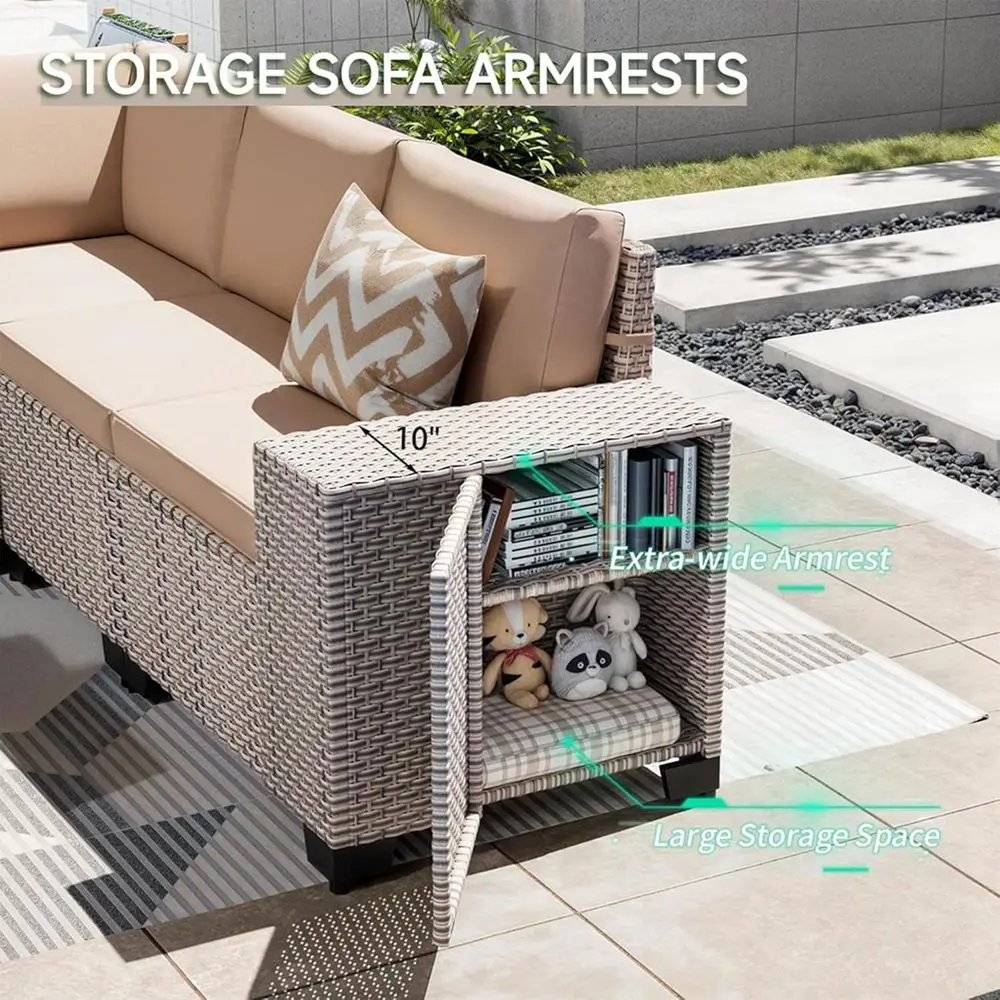 7点セットの屋外パティオ家具セット（ファイヤーピット、セクシ - Outdoor Furniture With Fire Pit のレビューと価格