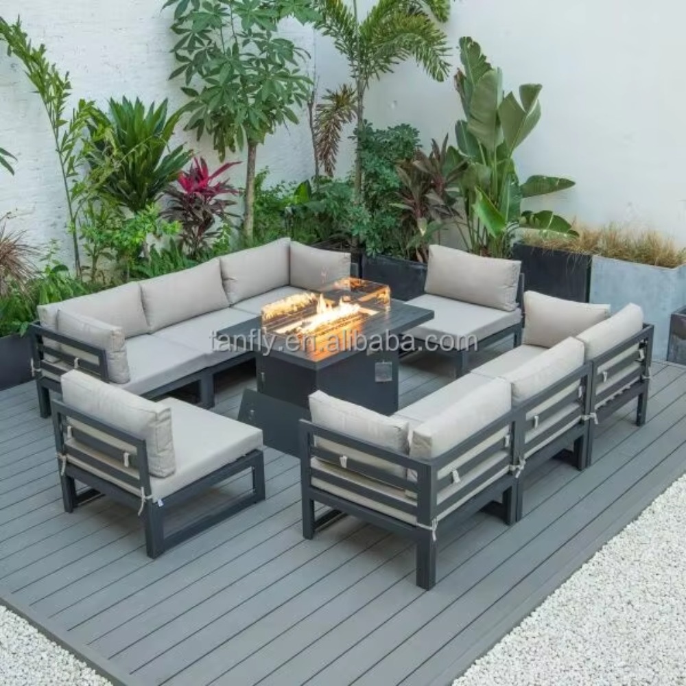 ヴィラホテル屋外家具セット モダンアルミガーデン家具 ソファ - Outdoor Furniture With Fire Pit のレビューと価格