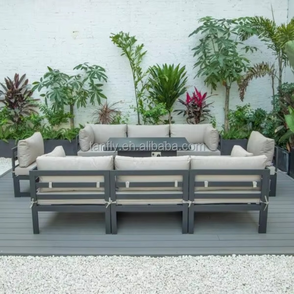 ヴィラホテル屋外家具セット モダンアルミガーデン家具 ソファ - Outdoor Furniture With Fire Pit のレビューと価格