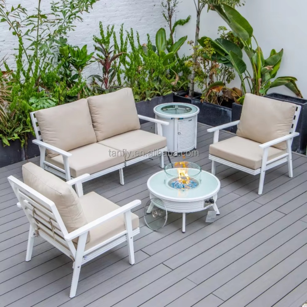 ヴィラホテル屋外家具セット モダンアルミガーデン家具 ソファ - Outdoor Furniture With Fire Pit のレビューと価格
