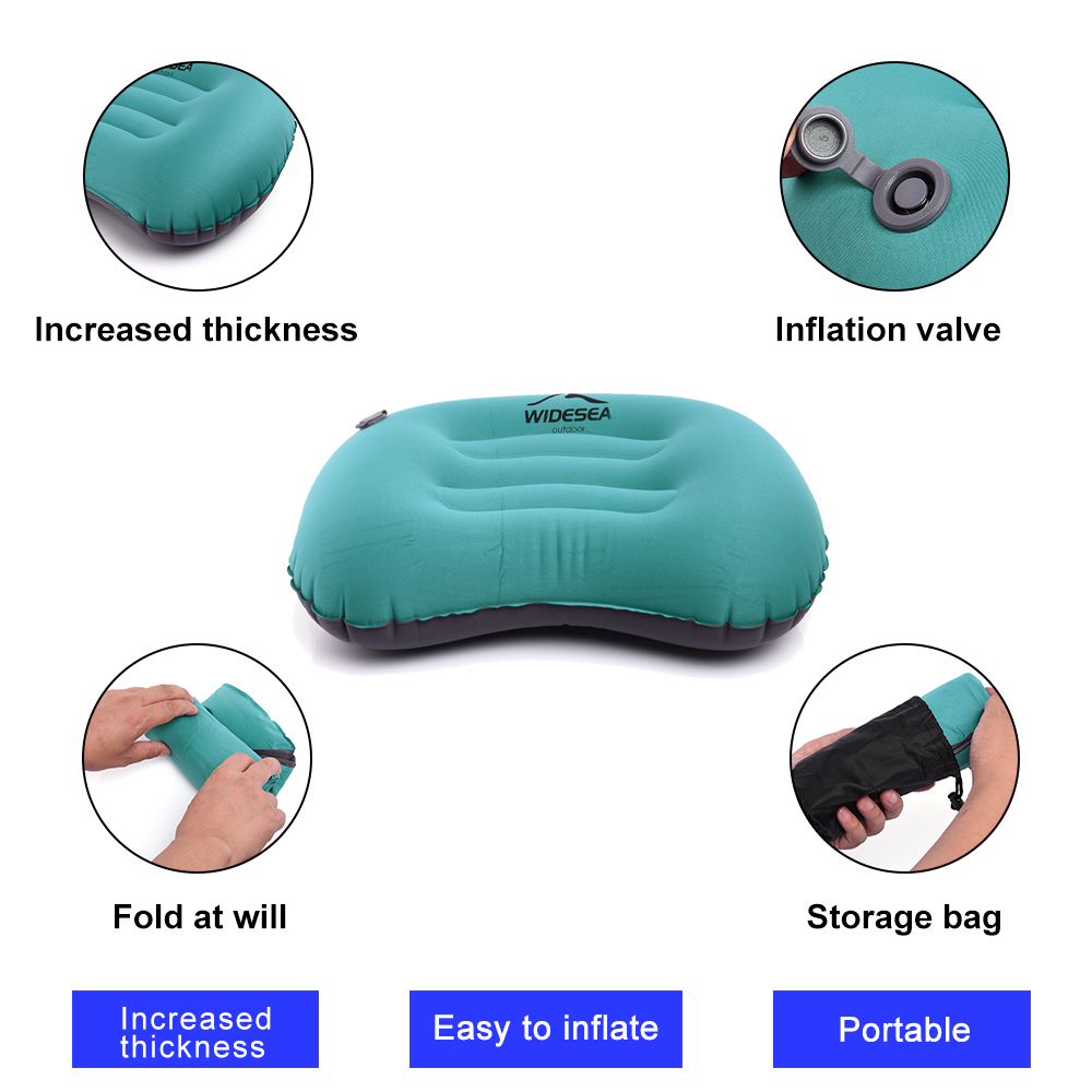 幅の広いポータブルインフレータブルピロー,折りたたみ式エアク - Outdoor Furniture Pillows のレビューと価格