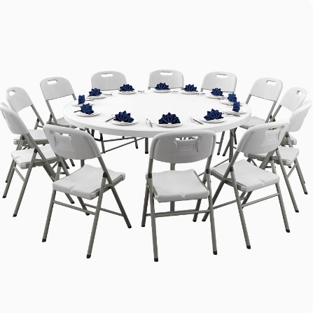 1.8 ラウンド折りたたみテーブル ダイニングテーブル モダ - Outdoor Furniture Types のレビューと価格