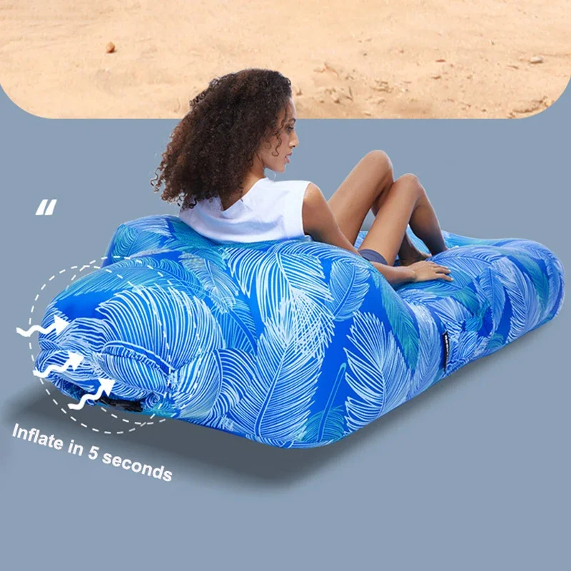インフレータブルソファベッド睡眠ダブルマットレス超軽量シート - Outdoor Furniture Pillows のレビューと価格