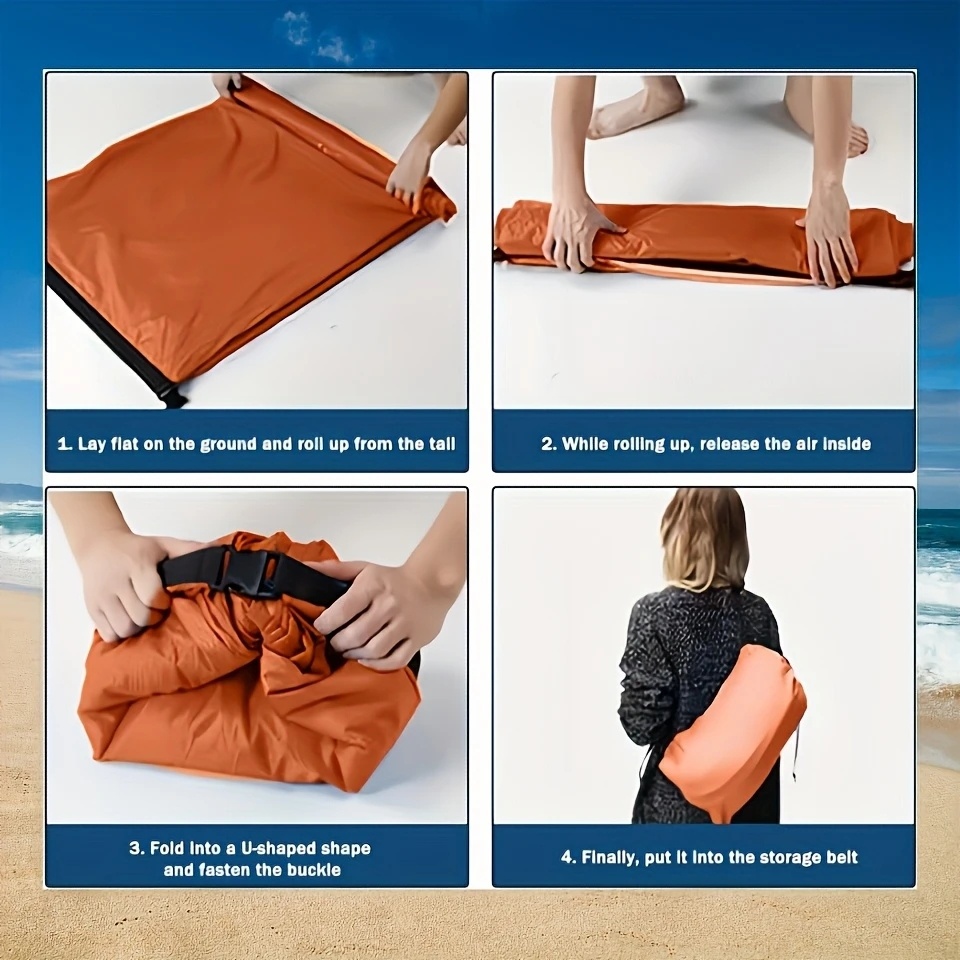 枕付きポータブルインフレータブルラウンジチェア - キャンプ - Outdoor Furniture Pillows のレビューと価格