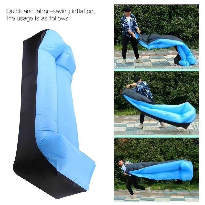 枕付きポータブルインフレータブルラウンジチェア - キャンプ - Outdoor Furniture Pillows のレビューと価格