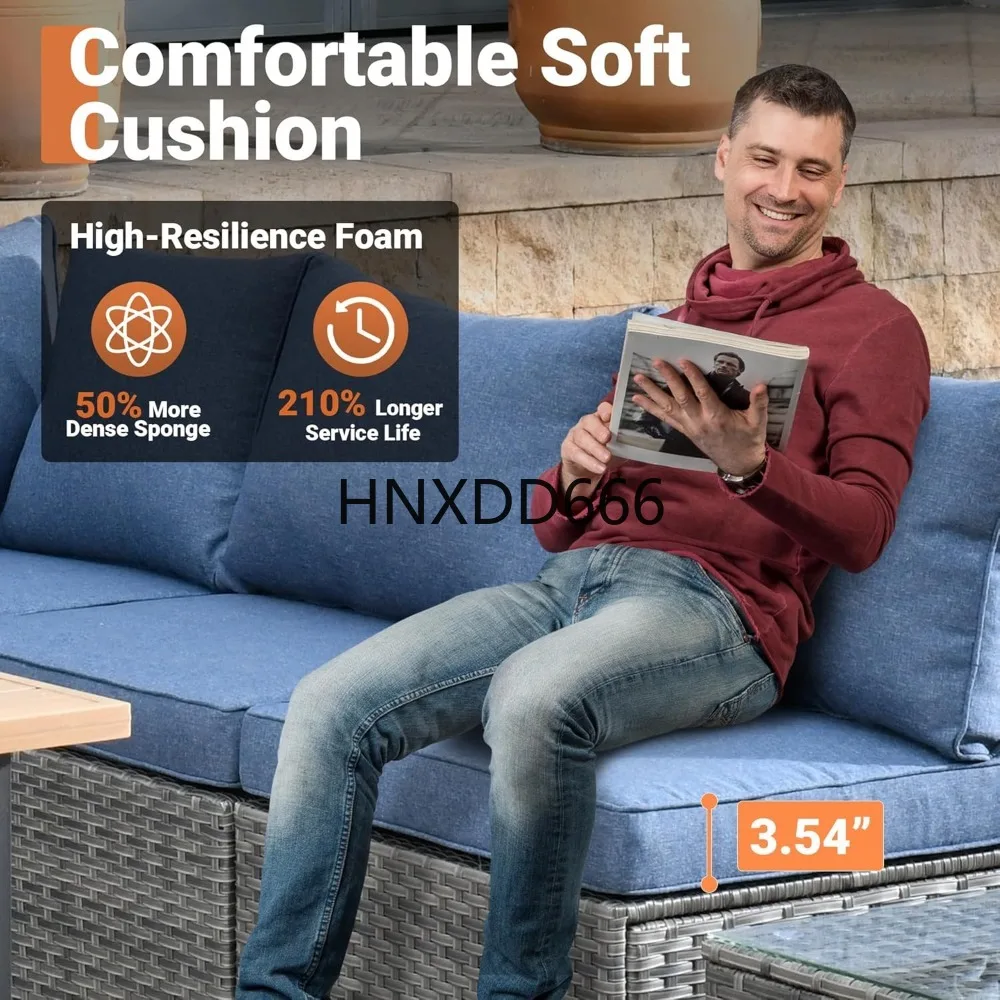 屋外用8点パティオ家具セット（ファイヤーピットテーブル、会話 - Outdoor Furniture With Fire Pit のレビューと価格