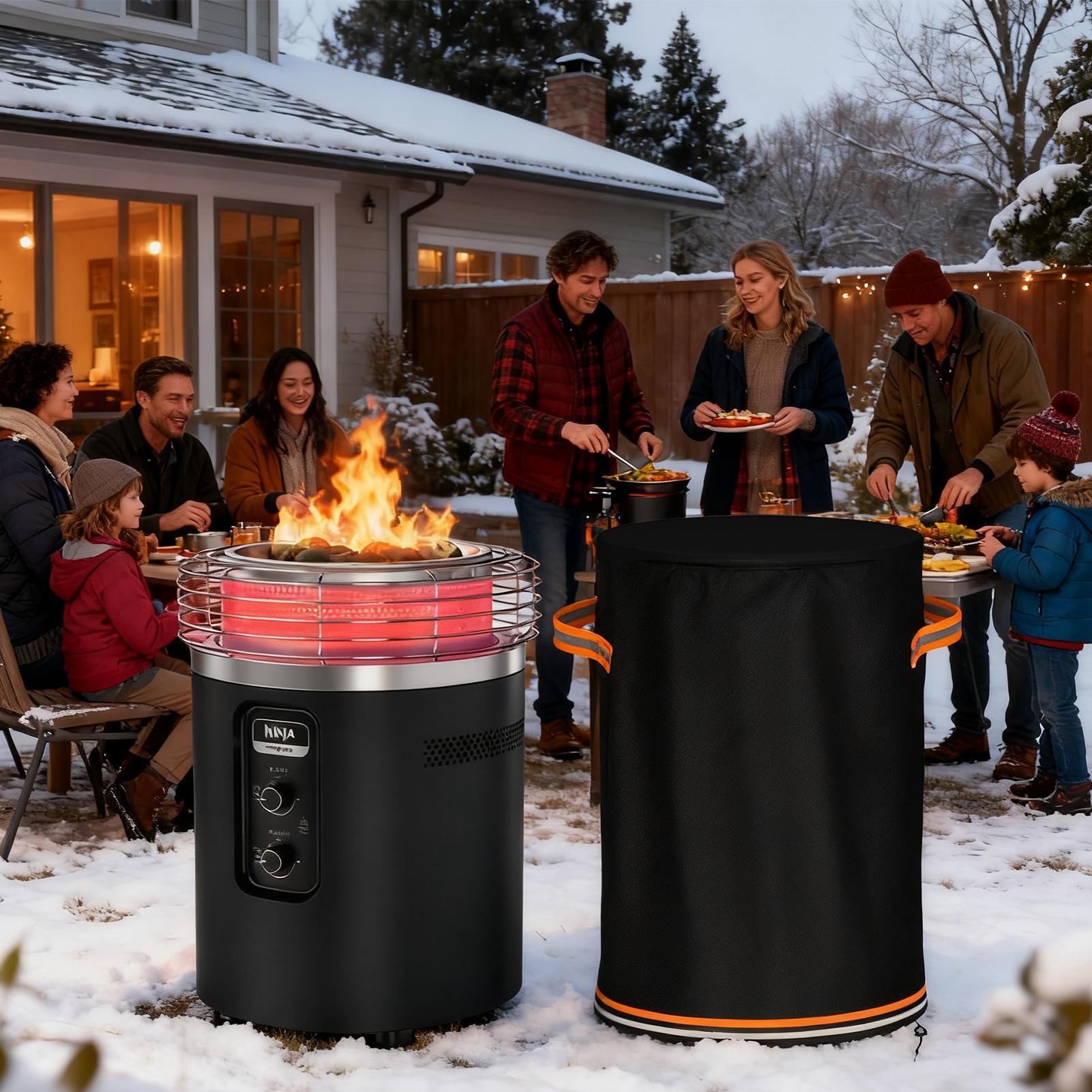 ファイヤーピットコラムカバー高耐久防水屋外家具プロテクターフ - Outdoor Furniture With Fire Pit のレビューと価格