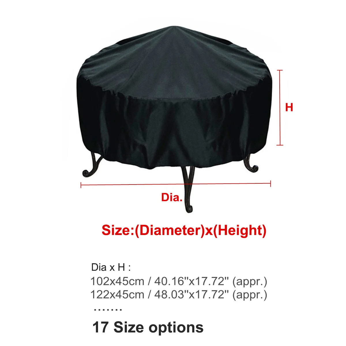 防水パティオファイヤーピットカバーブラック UV プロテクタ - Outdoor Furniture With Fire Pit のレビューと価格