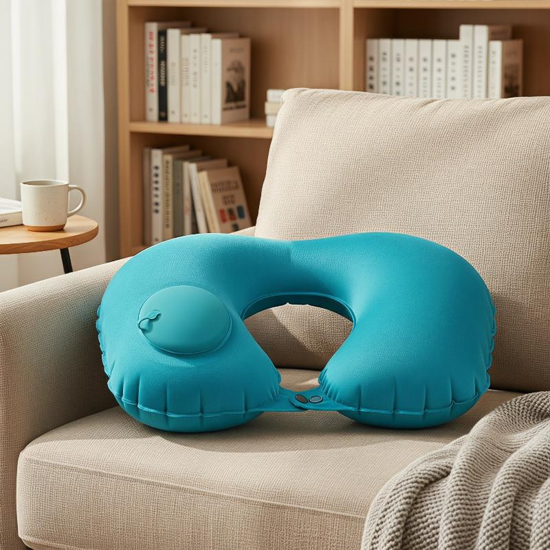収納可能で自己充填式の群がり式インフレータブル携帯ネックピロ - Outdoor Furniture Pillows のレビューと価格