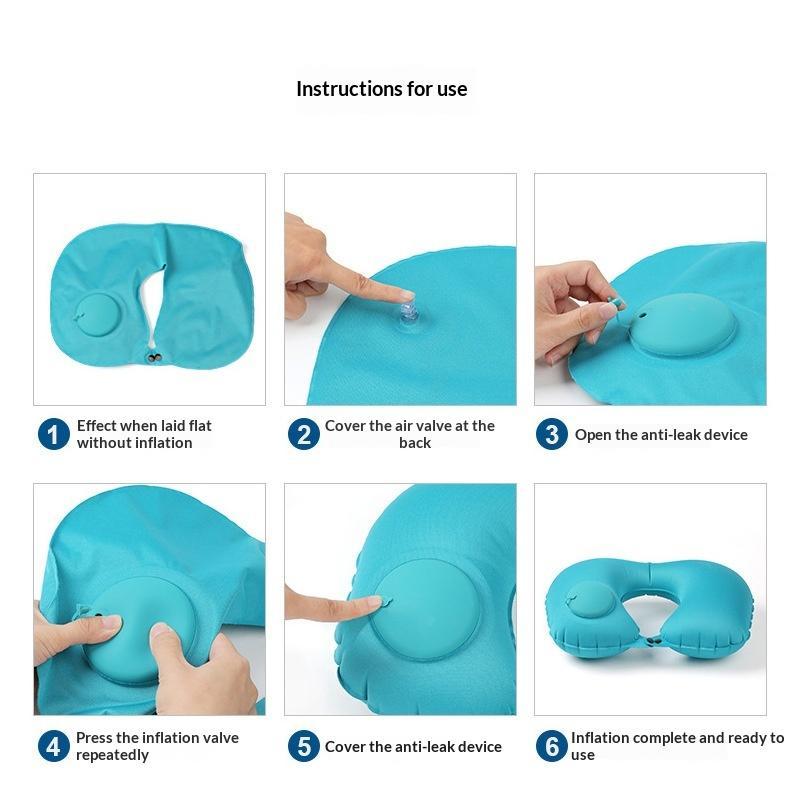 収納可能で自己充填式の群がり式インフレータブル携帯ネックピロ - Outdoor Furniture Pillows のレビューと価格