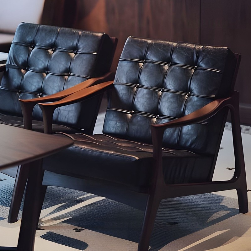 最高の価格のモダンな無垢材レザーソファラウンジチェア、コーヒ - Outdoor Furniture Prices のレビューと価格